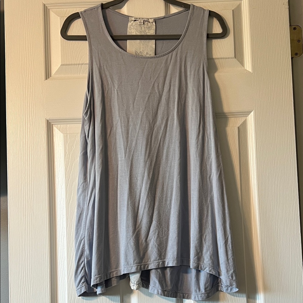 Rose & Olive Soft Blue Tank Top